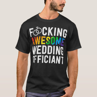 おもしろいの結婚LGBT素晴らしゲイWedd Tシャツ