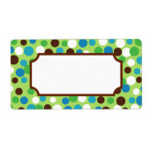 おもしろいの緑のドットのラベル ラベル (正面)