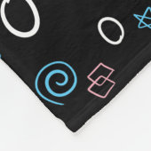 おもしろいの繰り返しパターンをトランスの旗の色に! フリースブランケット (角)