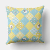 おもしろいの羊フェイク、パッチワーク、枕またはクッション クッション (裏面)