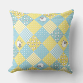 おもしろいの羊フェイク、パッチワーク、枕またはクッション クッション