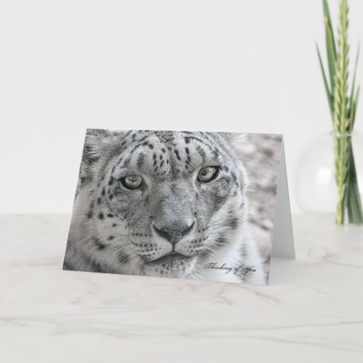 おもしろいの考えYour Card Hunged Snow Leopard カード (正面)