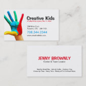 おもしろいの育児およびベビーシッターをする名刺 名刺 (正面/裏面)