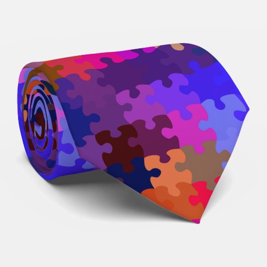 おもしろいの自閉症の認識度のパズルの首のタイ ネクタイ (ロール)