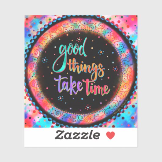 おもしろいの良い事は時間がかかる感動的引用文 シール (シート)