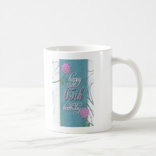 おもしろいの花との幸せな第65誕生日 コーヒーマグカップ