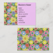 おもしろいの花の明るいぽっちゃりした名刺 名刺 (正面/裏面)