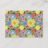 おもしろいの花の明るいぽっちゃりした名刺 名刺 (裏面)