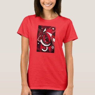 おもしろいの芸術的なドラゴンの抽象美術のデザインのワイシャツ Tシャツ
