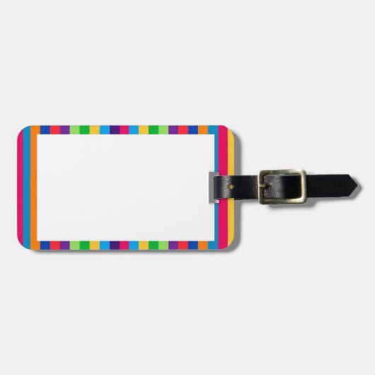 おもしろいの荷物のラベルは縞で飾ります ラゲッジタグ (正面横)