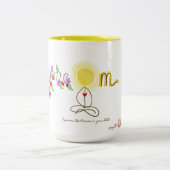 おもしろいの落書きのマグ ツートーンマグカップ (中央)