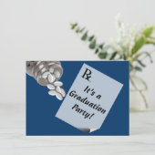 おもしろいの薬剤師の卒業のパーティの招待状 招待状 (スタンド正面)