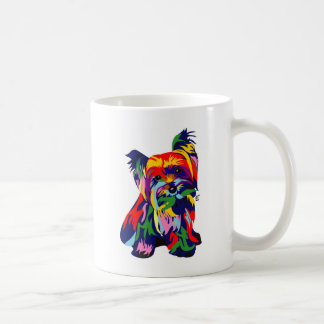 おもしろいの虹のヨークシャーテリア コーヒーマグカップ