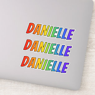 おもしろいの虹の着色の名"DANIELLE" シール