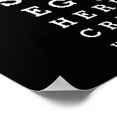 おもしろいの視力検査チャートメッセパーソナライズされたージ ポスター (角)