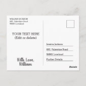 おもしろいの言葉punあなたは私の重要なotterロマンチックである ポストカード (裏面)