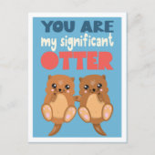 おもしろいの言葉punあなたは私の重要なotterロマンチックである ポストカード (正面)