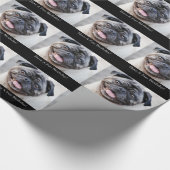 おもしろいの誕生日、かわいいパグ、ギフト用包装紙 ラッピングペーパー (角)