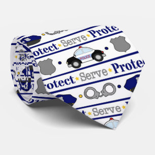 おもしろいの警察は仕事のタイを模造します ネクタイ