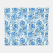 おもしろいの貝パターン フリースブランケット (正面(横))