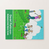 おもしろいの贈り物。ゴルフプレーヤーのティーオフが悪い。 ジグソーパズル (横)