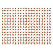 おもしろいの赤いおよび緑のクリスマスの水玉模様 テーブルクロス (正面(横))