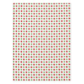 おもしろいの赤いおよび緑のクリスマスの水玉模様 テーブルクロス (正面)