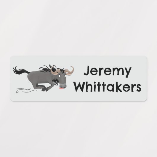 おもしろいの走漫画パーソナライズされた ラベル (デザイン1)