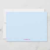 おもしろいの跳ね上がりの家の誕生会の写真の招待 招待状 (裏面)