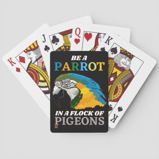 おもしろいの遊カードは「オウムの…」 トランプ (裏面)
