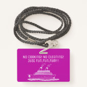 おもしろいの遊航船の小屋のStateroomの主ホールダー バッジ (裏面ランヤード)