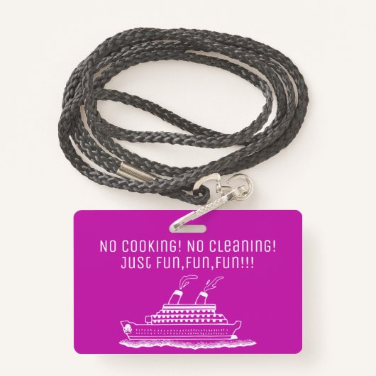 おもしろいの遊航船の小屋のStateroomの主ホールダー バッジ (裏面ランヤード)