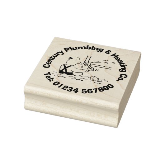 おもしろいの配管と暖房の漫画をパーソナライズする。 ラバースタンプ (スタンプ)