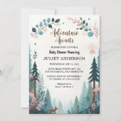 おもしろいの野生の母親の木の森の赤ちゃんシャワー 招待状 (正面)