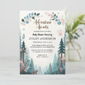 おもしろいの野生の母親の木の森の赤ちゃんシャワー 招待状 (スタンド正面)