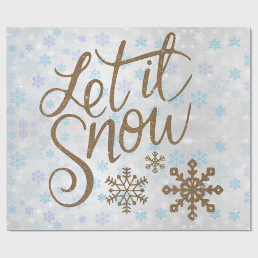 おもしろいの金ゴールドの輝きはそれが雪が降るようにしました ラッピングペーパー (フラット)