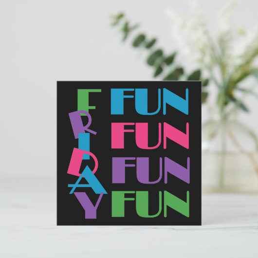 おもしろいの金曜日のSleepoverか眠りの10代のな誕生日 招待状 (スタンド正面)