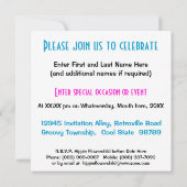 おもしろいの金曜日のSleepoverか眠りの10代のな誕生日 招待状 (裏面)