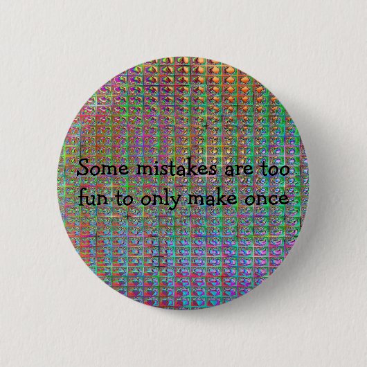 おもしろいの間違い 缶バッジ (正面)