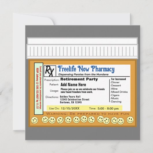 おもしろいの除・売却パーティーRX 招待状 (正面)