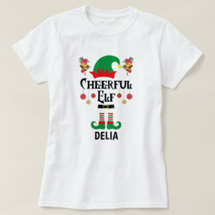 おもしろいの陽気な小妖精や小人-おもしろいクリスマスの命名ギフト Tシャツ