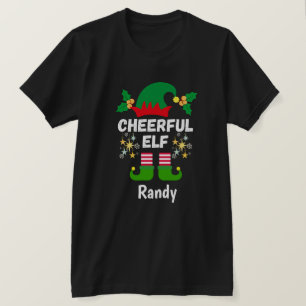 おもしろいの陽気な小妖精や小人-おもしろいクリスマスの命名ギフト Tシャツ