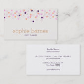 おもしろいの陽気な紙吹雪のパーティーのプランナー 名刺 (正面/裏面)