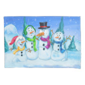 おもしろいの雪だるまの枕カバー 枕カバー (正面)
