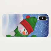 おもしろいの雪だるまのiPhoneの場合 Case-Mate iPhoneケース (裏面(横))