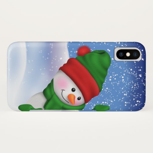 おもしろいの雪だるまのiPhoneの場合 Case-Mate iPhoneケース (裏面(横))