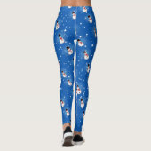 おもしろいの雪だるまは黒い帽子と赤いスカーフは青 レギンス (裏面)