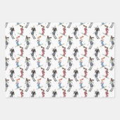 おもしろいの雪の休日ラッピング紙シート ラッピングペーパーシート (正面)