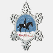 おもしろいの雪馬 スノーフレークピューターオーナメント (右)