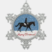 おもしろいの雪馬 スノーフレークピューターオーナメント (正面)